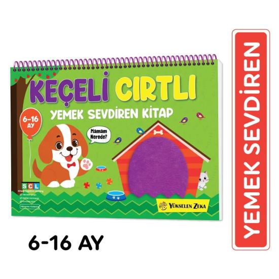 6-16 Ay İlk Cırt Cırtlı Keçeli Etkinlik Kitabım - Yemek Sevdiren Kitap
