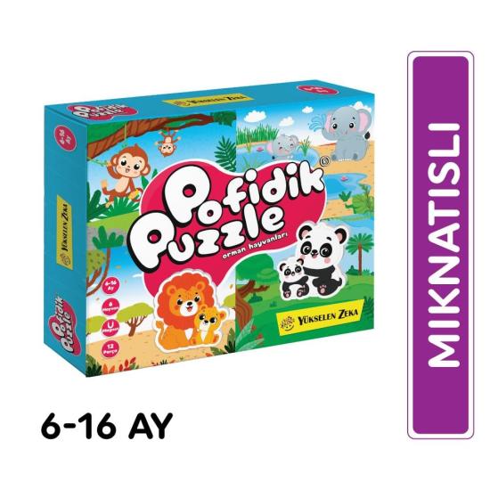 6-16 Ay İlk Pofidik Magnet Puzzle - Orman Hayvanları
